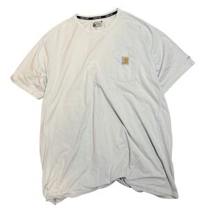 Pocket T-Shirt Mens 2XL Tall Light Blue Carhartt Force Relaxed Fit